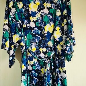 New York and Company floral print knee length dress size XL